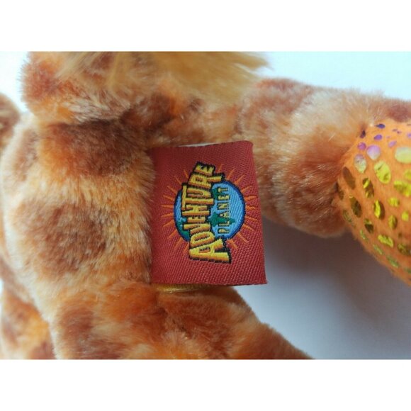 Adventure Planet Giraffe Plush Orange Brown Sparkle Hooves Stuffed Animal Toy - Picture 5 of 6